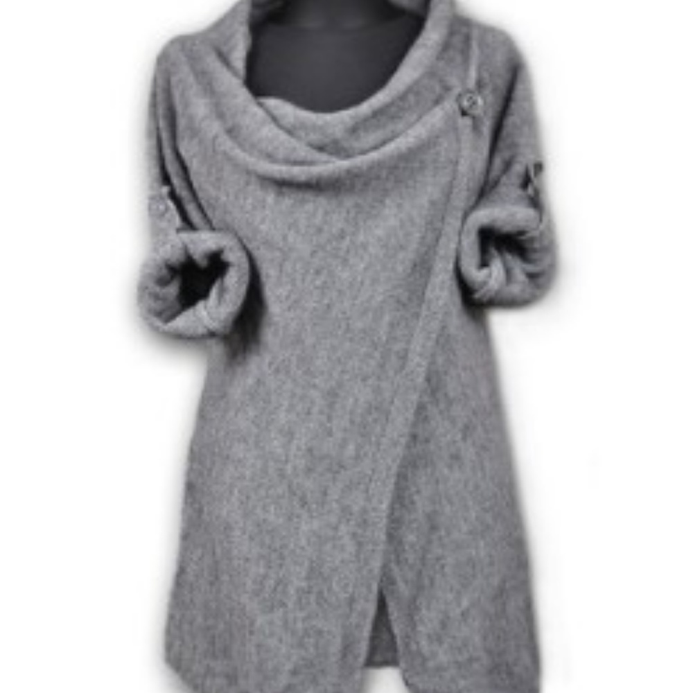 Cute GREY sweater, off shoulder if you want!